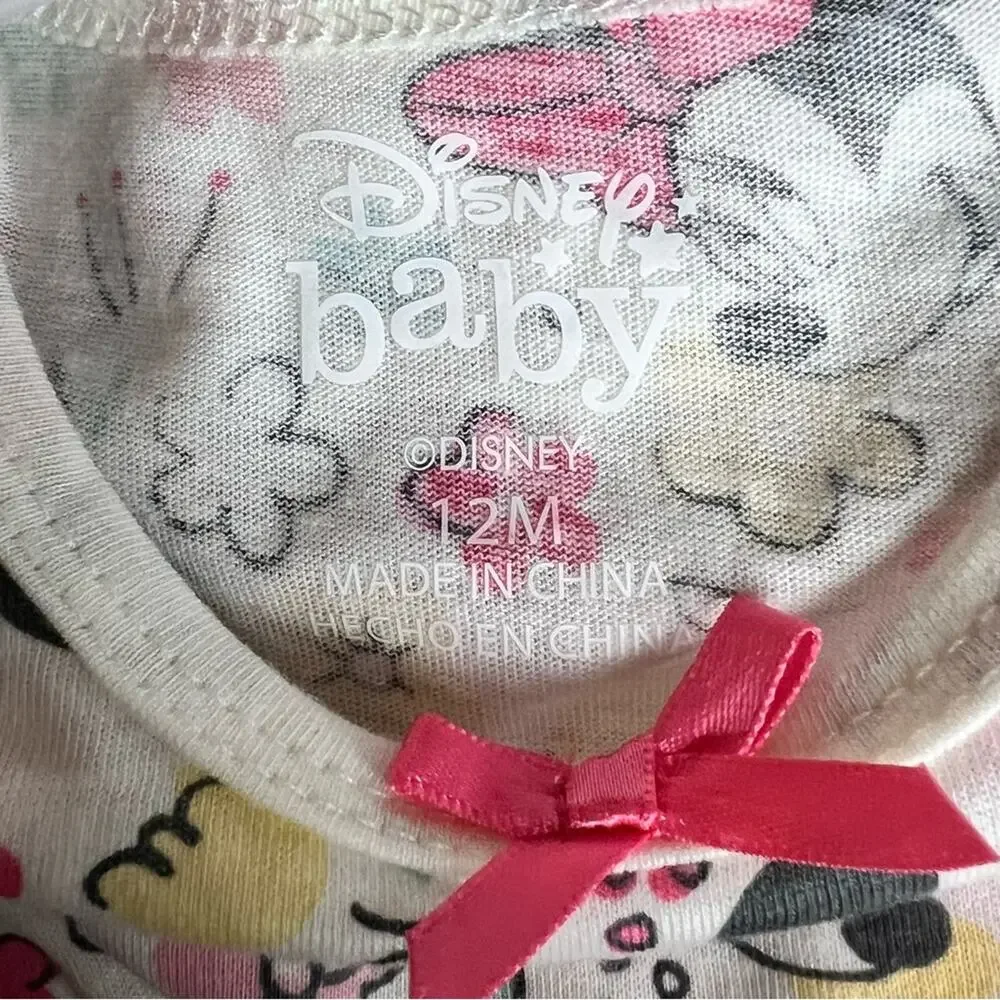 Disney Baby Three Piece Matching Floral Set Sz 12 M
